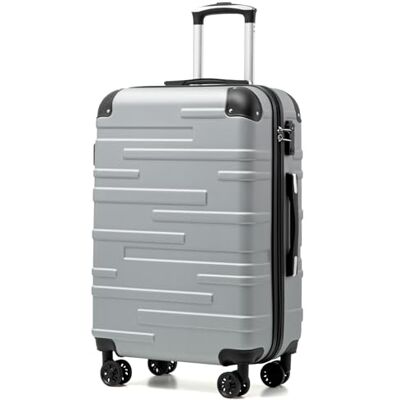 COOLIFE Mittelgroßer Koffer 67 cm L, leicht Reisekoffer 60L mit TSA Schloss 67x46x26 cm Aufgabegepäck, 360° Rollen, YKK-Reißverschlüsse, stoßfeste Ecken, für Urlaubsreise, Auslandsreisen & Kreuzfahrten COOLIFE Mittelgroßer Koffer 67 cm L, leicht Reisekoffer 60L mit TSA Schloss 67x46x26 cm Aufgabegepäck, 360° Rollen, YKK-Reißverschlüsse, stoßfeste Ecken, für Urlaubsreise, Auslandsreisen & Kreuzfahrten