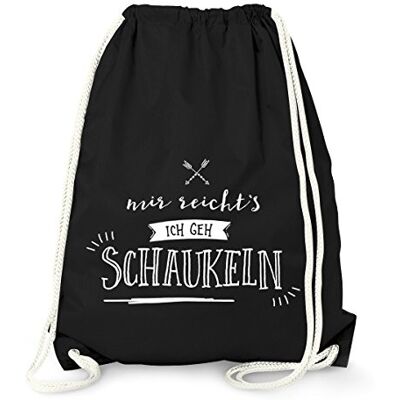 MoonWorks Turnbeutel Mir reichts ich geh schaukeln Sprüche Spruch Hipster Beutel Tasche Jutebeutel Gymbag Schwarz unisize MoonWorks Turnbeutel Mir reichts ich geh schaukeln Sprüche Spruch Hipster Beutel Tasche Jutebeutel Gymbag Schwarz unisize