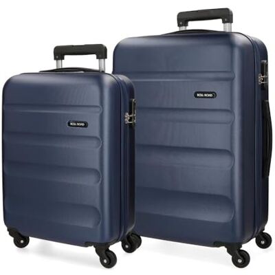 Roll Road Flex Kofferset Blau 55/65 cms Hartschalen ABS Kombinationsschloss 91L 4 Räder Handgepäck Roll Road Flex Kofferset Blau 55/65 cms Hartschalen ABS Kombinationsschloss 91L 4 Räder Handgepäck