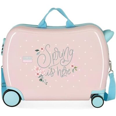 Roll Road Spring is Here Kabinenkoffer, Kinderkoffer, aus ABS, einem robusten und leichten Material, Rosa, Maleta infantil, Kinderkoffer Roll Road Spring is Here Kabinenkoffer, Kinderkoffer, aus ABS, einem robusten und leichten Material, Rosa, Maleta infantil, Kinderkoffer
