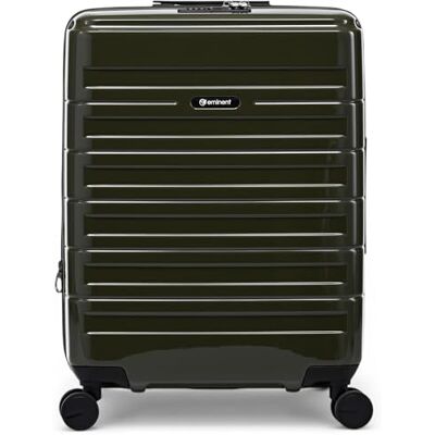Eminent Voyager Handgepäck Koffer 55x40x20 cm, Erweiterbar, Hartschalenkoffer, 4 Rollen, Leicht, TSA Schloss, 2,7 kg, 39L, Trolley Kabinentrolley Handgepäckkoffer Flugzeug Dunkelgrün Eminent Voyager Handgepäck Koffer 55x40x20 cm, Erweiterbar, Hartschalenkoffer, 4 Rollen, Leicht, TSA Schloss, 2,7 kg, 39L, Trolley Kabinentrolley Handgepäckkoffer Flugzeug Dunkelgrün