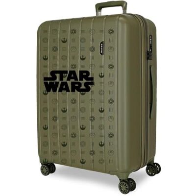 Disney Joumma Star Wars Grün Mittelgroßer Koffer, Grün, 48 x 65 x 27 cm, starr, 3,5 kg, TSA-Verschluss, integrierter ABS, 3,5 kg, 72 l, ausziehbar Disney Joumma Star Wars Grün Mittelgroßer Koffer, Grün, 48 x 65 x 27 cm, starr, 3,5 kg, TSA-Verschluss, integrierter ABS, 3,5 kg, 72 l, ausziehbar