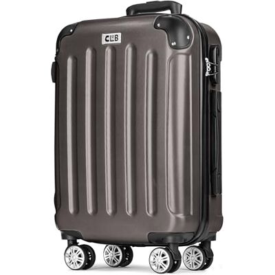 POSH Koffer Groß aus ABS 100L Innenvolumen Leichter 3,7kg Hartschalenkoffer 75x50x30 cm Reisekoffer mit Zahlenschloss 360° Leichtlauf Rollen Für Reisen von 10–14 Tagen Dunkelgrau POSH Koffer Groß aus ABS 100L Innenvolumen Leichter 3,7kg Hartschalenkoffer 75x50x30 cm Reisekoffer mit Zahlenschloss 360° Leichtlauf Rollen Für Reisen von 10–14 Tagen Dunkelgrau