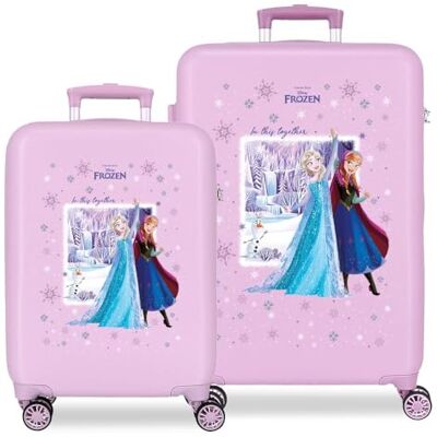 Disney Frozen In This Together Gepäckset, 46 x 65 x 23 cm, starrer ABS-Seitenkombinationsverschluss 91L 5.6kg, Handgepäck mit 4 Doppelrädern, lila Disney Frozen In This Together Gepäckset, 46 x 65 x 23 cm, starrer ABS-Seitenkombinationsverschluss 91L 5.6kg, Handgepäck mit 4 Doppelrädern, lila