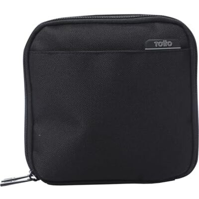 Totto Kabel-Organizer für Reisen, Modell Practy, Aufbewahrung von Kabeln und Ladegeräten, doppeltem Fach mit Reißverschluss, elastischer Innen-Organizer, Flache Vordertasche, Schwarz, Schwarz, Totto Kabel-Organizer für Reisen, Modell Practy, Aufbewahrung von Kabeln und Ladegeräten, doppeltem Fach mit Reißverschluss, elastischer Innen-Organizer, Flache Vordertasche, Schwarz, Schwarz,