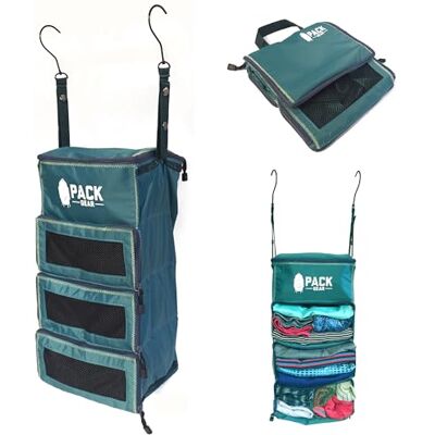 PACK Gear Hängekoffer-Organizer, Standard-Gepäck-Organizer zum Aufhängen, passt in jeden Handgepäck-Koffer, Packwürfel mit Netzfenstern zum Auffinden der Kleidung, Grün, Größe S PACK Gear Hängekoffer-Organizer, Standard-Gepäck-Organizer zum Aufhängen, passt in jeden Handgepäck-Koffer, Packwürfel mit Netzfenstern zum Auffinden der Kleidung, Grün, Größe S