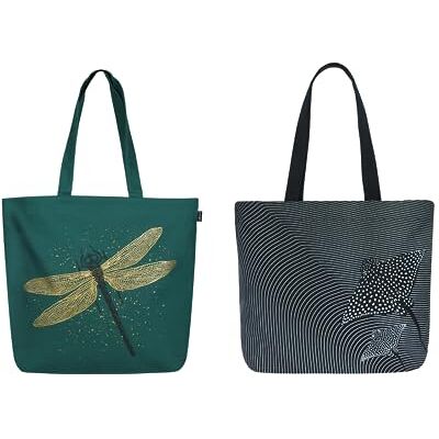 ECO Niedliche Canvas-Tragetasche, ästhetische Tragetasche für Frauen, Lehrer, Einkaufs-Geschenktasche, perfekt für Lebensmittel, Schule und Strand, grün, Einheitsgröße, Utility ECO Niedliche Canvas-Tragetasche, ästhetische Tragetasche für Frauen, Lehrer, Einkaufs-Geschenktasche, perfekt für Lebensmittel, Schule und Strand, grün, Einheitsgröße, Utility