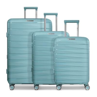 Franky Koffer-Set 3-teilig für Damen und Herren Reise-Trolleys 49 x 28 x 74 cm aus hochwertigem, leichtem Polypropylen Material Erweiterbar & TSA-Schloss London Serie Franky Koffer-Set 3-teilig für Damen und Herren Reise-Trolleys 49 x 28 x 74 cm aus hochwertigem, leichtem Polypropylen Material Erweiterbar & TSA-Schloss London Serie