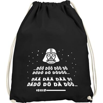 MoonWorks ® Turnbeutel Aufdruck Laserschwert Melodie Intro Sterne Parodie Weltall Gymbag Schwarz unisize MoonWorks ® Turnbeutel Aufdruck Laserschwert Melodie Intro Sterne Parodie Weltall Gymbag Schwarz unisize