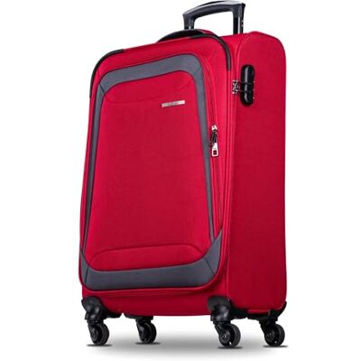 NOWI Korfu Weichschalen Trolley L – Mittelgroßer Stoff Koffer 50L mit 4 Rollen & Zahlenschloss Leichter Reisekoffer für Damen & Herren (rot, L) NOWI Korfu Weichschalen Trolley L – Mittelgroßer Stoff Koffer 50L mit 4 Rollen & Zahlenschloss Leichter Reisekoffer für Damen & Herren (rot, L)