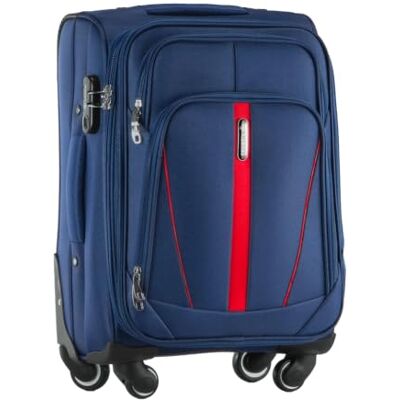 Diamond Weichschalen-Kabinenkoffer S 20" – Dunkelblau, Codura 1200D, 360° Rollen, Zahlenschloss, Erweiterbar, 40–50 L, Leicht & Robust Diamond Weichschalen-Kabinenkoffer S 20" – Dunkelblau, Codura 1200D, 360° Rollen, Zahlenschloss, Erweiterbar, 40–50 L, Leicht & Robust