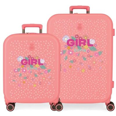 Enso Girl Zone Koffer aus ABS, EIN Robustes und leichtes Material, organisierter Innenraum mit Fächern, Vier Doppelrollen, rosa Enso Girl Zone Koffer aus ABS, EIN Robustes und leichtes Material, organisierter Innenraum mit Fächern, Vier Doppelrollen, rosa