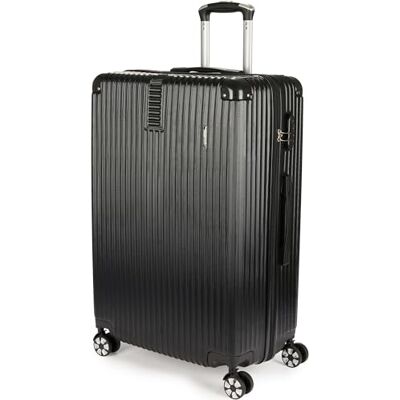 BRUBAKER Hartschalen Reisekoffer London Rollkoffer mit Zahlenschloss, 4 Rollen und Komfort Tragegriffen ABS Koffer 49 x 76,5 x 29,5 cm Hartschalenkoffer Trolley (XL Schwarz) BRUBAKER Hartschalen Reisekoffer London Rollkoffer mit Zahlenschloss, 4 Rollen und Komfort Tragegriffen ABS Koffer 49 x 76,5 x 29,5 cm Hartschalenkoffer Trolley (XL Schwarz)