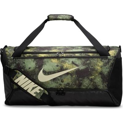 Nike Brasilia M Duffel 9.5 Camo AOP, Oil Green/Black/Coconut Milk, FZ2585-386, MISC Nike Brasilia M Duffel 9.5 Camo AOP, Oil Green/Black/Coconut Milk, FZ2585-386, MISC