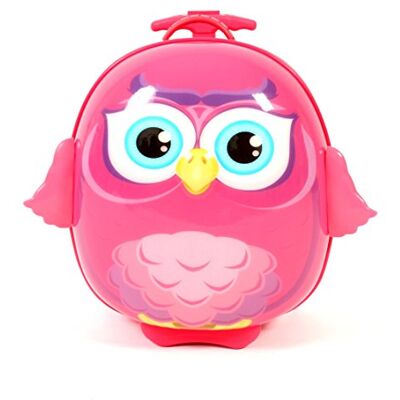 Bayer Bouncie Kinder-Trolley mit 3D-Eulen-Motiv Kindergepäck, 20 Liter, Pink, 40 cm Bayer Bouncie Kinder-Trolley mit 3D-Eulen-Motiv Kindergepäck, 20 Liter, Pink, 40 cm