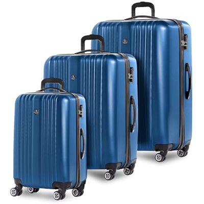 FERGÉ Kofferset 3 teilig Hartschale erweiterbar Toulouse Reisekoffer Trolley-Set (Handgepäck, L, XL) 3er Set Hartschalenkoffer Roll-Koffer 4 Rollen 100% ABS blau FERGÉ Kofferset 3 teilig Hartschale erweiterbar Toulouse Reisekoffer Trolley-Set (Handgepäck, L, XL) 3er Set Hartschalenkoffer Roll-Koffer 4 Rollen 100% ABS blau