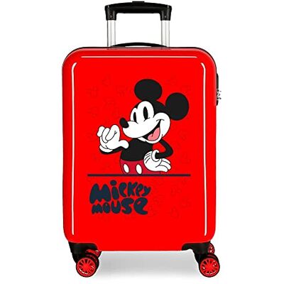 Disney Mickey Mouse Fashion Kabinenkoffer, Rot, 38 x 55 x 20 cm, starre ABS-Kombinationsverschluss, 34 l, 2 kg, 4 Räder, Handgepäck, rot, kabinenkoffer Disney Mickey Mouse Fashion Kabinenkoffer, Rot, 38 x 55 x 20 cm, starre ABS-Kombinationsverschluss, 34 l, 2 kg, 4 Räder, Handgepäck, rot, kabinenkoffer