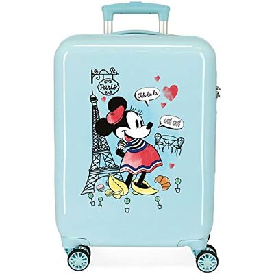 Disney Minnie Around the World Kabinentasche, Blau, 38 x 55 x 20 cm, starr, ABS, seitlicher Zahlenkombinationsverschluss 34 2 kg, 4 Doppelrollen, Handgepäck. Disney Minnie Around the World Kabinentasche, Blau, 38 x 55 x 20 cm, starr, ABS, seitlicher Zahlenkombinationsverschluss 34 2 kg, 4 Doppelrollen, Handgepäck.