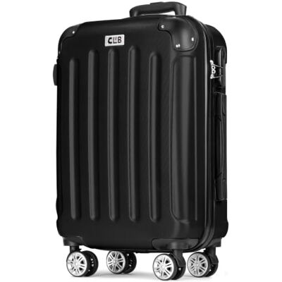 POSH Koffer Groß aus ABS 100L Innenvolumen Leichter 3,7kg Hartschalenkoffer 75x50x30 cm, Reisekoffer mit Zahlenschloss, 360° Leichtlauf Rollen, Schwarz POSH Koffer Groß aus ABS 100L Innenvolumen Leichter 3,7kg Hartschalenkoffer 75x50x30 cm, Reisekoffer mit Zahlenschloss, 360° Leichtlauf Rollen, Schwarz