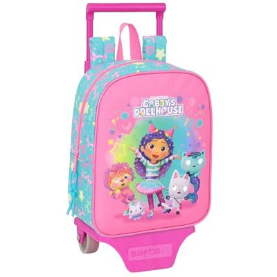 Safta Gabby's Dollhouse Confetti Mini Rucksack mit Rädern Safta Gabby's Dollhouse Confetti Mini Rucksack mit Rädern