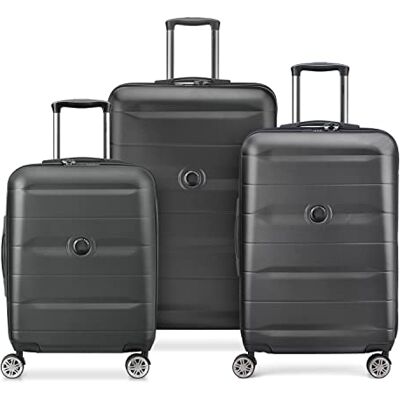 DELSEY Paris COMETE Plus Set mit 3 Hartschalenkoffern 55 cm/ 67 cm/ 77 cm Schwarz DELSEY Paris COMETE Plus Set mit 3 Hartschalenkoffern 55 cm/ 67 cm/ 77 cm Schwarz