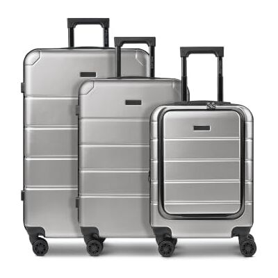 Police Koffer-Set 3-teilig für Damen und Herren Reise-Trolleys 51x 30 x 76 cm aus hochwertigem, stoßfestem ABS Material Doppelrolle & Teleskopgriff Dublin Serie Police Koffer-Set 3-teilig für Damen und Herren Reise-Trolleys 51x 30 x 76 cm aus hochwertigem, stoßfestem ABS Material Doppelrolle & Teleskopgriff Dublin Serie