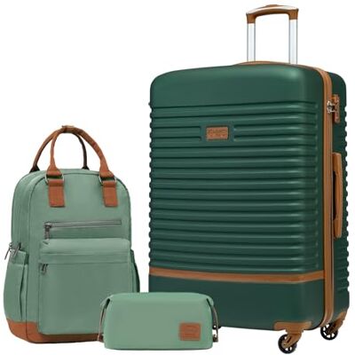 COOLIFE Koffer Set 3tlg, Reisekoffer Set mit Reiserucksack & Kulturbeutel 28" Koffer Groß für Fernreisen, Leichter ABS Hartschalenkoffer, TSA-Schloss, YKK-Reißverschluss, 360° Rollen, Teleskopgriff COOLIFE Koffer Set 3tlg, Reisekoffer Set mit Reiserucksack & Kulturbeutel 28" Koffer Groß für Fernreisen, Leichter ABS Hartschalenkoffer, TSA-Schloss, YKK-Reißverschluss, 360° Rollen, Teleskopgriff