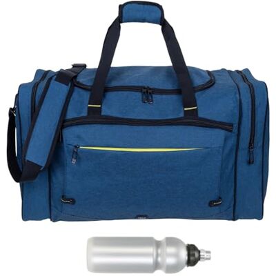 Elephant Accent Sporttasche 53 cm groß Gym Bag Nassfach 1356 Blau + Flasche Tasche Sport Damen Herren Reisetasche 40 L mit Trinkflasche Dunkelblau Sauna Fitness Reise Weekend Elephant Accent Sporttasche 53 cm groß Gym Bag Nassfach 1356 Blau + Flasche Tasche Sport Damen Herren Reisetasche 40 L mit Trinkflasche Dunkelblau Sauna Fitness Reise Weekend