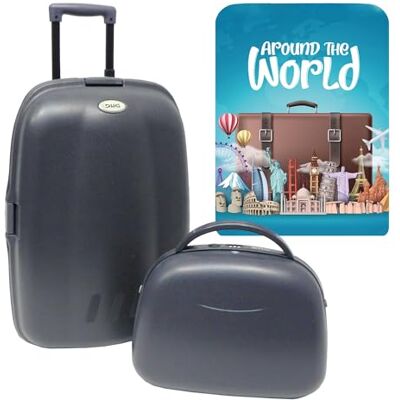 WELL HOME MOBILIARIO & DECORACIÓN Kofferset Trolley + ABS-Kosmetiktasche inklusive Einer Schutzhülle von Around The World, bunt, Kofferset Trolley + Kulturbeutel mit Schutzhülle WELL HOME MOBILIARIO & DECORACIÓN Kofferset Trolley + ABS-Kosmetiktasche inklusive Einer Schutzhülle von Around The World, bunt, Kofferset Trolley + Kulturbeutel mit Schutzhülle