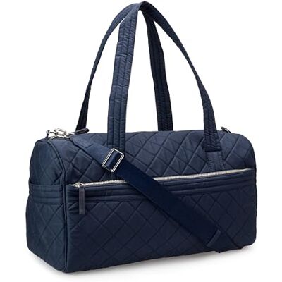 Amazon Damen Gesteppte Weekender-Reisetasche mit Verstellbarem Gurt, Marineblau, Einheitsgröße Amazon Damen Gesteppte Weekender-Reisetasche mit Verstellbarem Gurt, Marineblau, Einheitsgröße