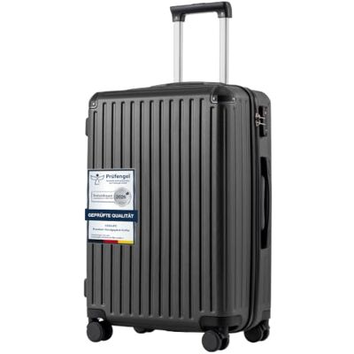 COOLIFE Mittelgroßer Koffer Hartschalen Hartschalenkoffer, ABS+PC, 65.5 cm Reisekoffer mit TSA-Schloss Teleskopgriff und 4 Zwillingsrollen, Trolley-Koffer für Geschäftsreise Auslandsstudium, Schwarz COOLIFE Mittelgroßer Koffer Hartschalen Hartschalenkoffer, ABS+PC, 65.5 cm Reisekoffer mit TSA-Schloss Teleskopgriff und 4 Zwillingsrollen, Trolley-Koffer für Geschäftsreise Auslandsstudium, Schwarz