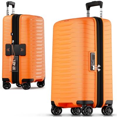 Stratic NOVIUM Hartschalenkoffer – Trolley mit 4 Rollen, TSA-Zahlenschloss, erweiterbar, aus Polypropylen, Innenfutter aus recyceltem PET, ohne Fronttasche,Größe S, Rosso Clay Stratic NOVIUM Hartschalenkoffer – Trolley mit 4 Rollen, TSA-Zahlenschloss, erweiterbar, aus Polypropylen, Innenfutter aus recyceltem PET, ohne Fronttasche,Größe S, Rosso Clay