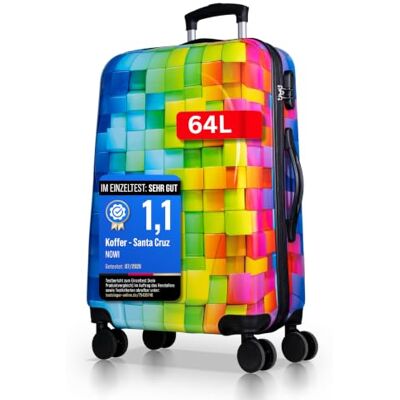 NOWI Hartschalenkoffer Mittelgroß – 64L Volumen – 8 Rollen 360° drehbar – Leichter Koffer mit Zahlenschloss & Teleskopgestänge – Reisekoffer, Trolley (L) NOWI Hartschalenkoffer Mittelgroß – 64L Volumen – 8 Rollen 360° drehbar – Leichter Koffer mit Zahlenschloss & Teleskopgestänge – Reisekoffer, Trolley (L)