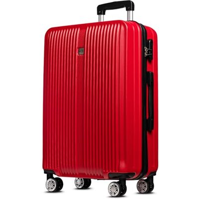 NOWI Hartschalen-Koffer Trolley Rollkoffer Reisekoffer Handgepäck 8 Rollen (M-L-XL-Set) (Rot, L) NOWI Hartschalen-Koffer Trolley Rollkoffer Reisekoffer Handgepäck 8 Rollen (M-L-XL-Set) (Rot, L)