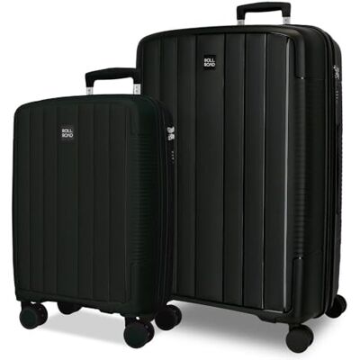 Roll Road Joumma Acadia Kofferset schwarz 55/65 cm Starres integriertes Kombinationsvorhängeschloss aus Polypropylen 105L 6kg 4 Doppelrollen ausziehbares Handgepäck Roll Road Joumma Acadia Kofferset schwarz 55/65 cm Starres integriertes Kombinationsvorhängeschloss aus Polypropylen 105L 6kg 4 Doppelrollen ausziehbares Handgepäck
