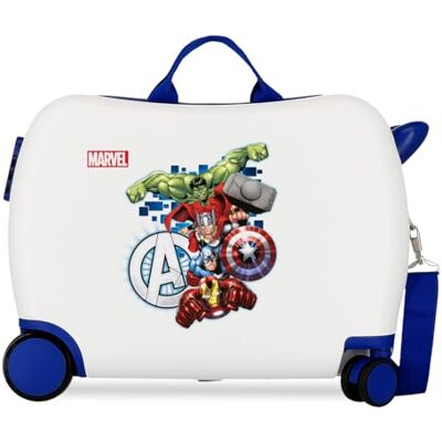 Marvel Joumma Avengers Attack Kinderkoffer, weiß, 50 x 38 x 20 cm, starr, ABS, seitlicher Kombinationsverschluss, 34 l, 2,1 kg, 4 Räder, Handgepäck Marvel Joumma Avengers Attack Kinderkoffer, weiß, 50 x 38 x 20 cm, starr, ABS, seitlicher Kombinationsverschluss, 34 l, 2,1 kg, 4 Räder, Handgepäck