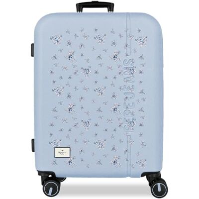 Pepe Jeans Olivia Hellblau, mittelgroß, 48 x 68 x 27 cm, robuster ABS-Kombinationsverschluss, 72L 3.48kg Handgepäck mit 4 Doppelrädern, von Joumma Bags Pepe Jeans Olivia Hellblau, mittelgroß, 48 x 68 x 27 cm, robuster ABS-Kombinationsverschluss, 72L 3.48kg Handgepäck mit 4 Doppelrädern, von Joumma Bags