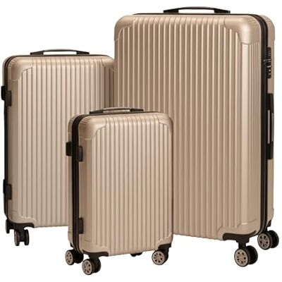 Relaxdays Kofferset, 3-teilig, 4 Rollen, Hartschale, 3 Größen, Teleskopgriff, Zahlenschloss, Reisekoffer, Farbwahl Relaxdays Kofferset, 3-teilig, 4 Rollen, Hartschale, 3 Größen, Teleskopgriff, Zahlenschloss, Reisekoffer, Farbwahl