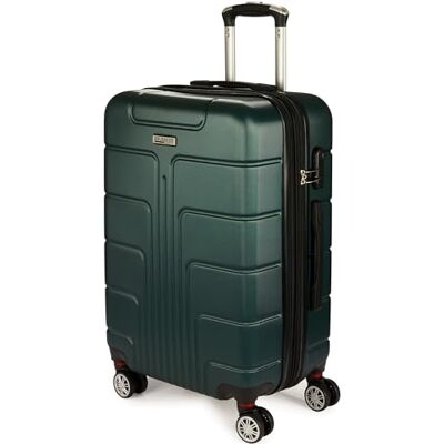 BRUBAKER Reisekoffer Miami Erweiterbarer Hartschalen Rollkoffer mit Zahlenschloss, 4 Rollen und Komfort Tragegriffen ABS Koffer 43 x 66,5 x 28,5 cm Hartschalenkoffer (L Dunkelgrün) BRUBAKER Reisekoffer Miami Erweiterbarer Hartschalen Rollkoffer mit Zahlenschloss, 4 Rollen und Komfort Tragegriffen ABS Koffer 43 x 66,5 x 28,5 cm Hartschalenkoffer (L Dunkelgrün)