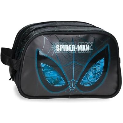 Marvel Joumma Spiderman is Watching Us Zwei-Fächer Adaptierbare Kulturtasche Schwarz 26x16x11 cm PVC Marvel Joumma Spiderman is Watching Us Zwei-Fächer Adaptierbare Kulturtasche Schwarz 26x16x11 cm PVC