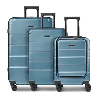 Police Koffer-Set 3-teilig für Damen und Herren Reise-Trolleys 51x 30 x 76 cm aus hochwertigem, stoßfestem ABS Material Doppelrolle & Teleskopgriff Dublin Serie Police Koffer-Set 3-teilig für Damen und Herren Reise-Trolleys 51x 30 x 76 cm aus hochwertigem, stoßfestem ABS Material Doppelrolle & Teleskopgriff Dublin Serie