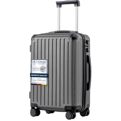 COOLIFE Handgepäck Koffer Hartschalen Hartschalenkoffer, PC+ABS, 55.5 cm M Reisekoffer mit TSA-Schloss Teleskopgriff und 4 Zwillingsrollen, Trolley-Koffer für Geschäftsreise, Wochenendausflug, Grau COOLIFE Handgepäck Koffer Hartschalen Hartschalenkoffer, PC+ABS, 55.5 cm M Reisekoffer mit TSA-Schloss Teleskopgriff und 4 Zwillingsrollen, Trolley-Koffer für Geschäftsreise, Wochenendausflug, Grau