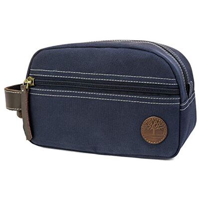 Timberland Herren Kulturbeutel aus Segeltuch für Reiseset Packwürfel, Marineblau, Einheitsgröße Timberland Herren Kulturbeutel aus Segeltuch für Reiseset Packwürfel, Marineblau, Einheitsgröße