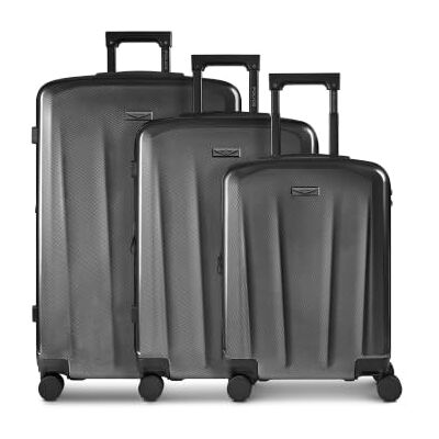 Police Koffer-Set 3-teilig für Damen und Herren Reise-Trolleys 50,5X 30 x 75 cm aus hochwertigem, stoßfestem ABS Material Erweiterbar & Teleskopgriff New York Serie Police Koffer-Set 3-teilig für Damen und Herren Reise-Trolleys 50,5X 30 x 75 cm aus hochwertigem, stoßfestem ABS Material Erweiterbar & Teleskopgriff New York Serie