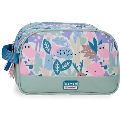 MOVOM Forest Zwei-Fächer Adaptierbare Kulturtasche Grün 26x16x10 cm Polyester MOVOM Forest Zwei-Fächer Adaptierbare Kulturtasche Grün 26x16x10 cm Polyester