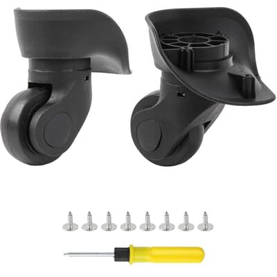 BQLZR Schwarze Gepäckrollen Ersatz-Kunststoff links und rechts drehbar, Gepäck, Koffer, Rollen mit 4 Löchern, Lochteilung (3.3 cm/3.9 cm/4.5 cm/3 cm), schwarz, 9 * 9.6 * 4.8cm, Lenkrollen für Gepäck BQLZR Schwarze Gepäckrollen Ersatz-Kunststoff links und rechts drehbar, Gepäck, Koffer, Rollen mit 4 Löchern, Lochteilung (3.3 cm/3.9 cm/4.5 cm/3 cm), schwarz, 9 * 9.6 * 4.8cm, Lenkrollen für Gepäck