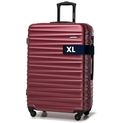 WITTCHEN Reisekoffer Groß Rollkoffer Trolley Großer Koffer Check-In Gepäck Hartschale aus ABS 4 Spinner-Rollen Zahlenschloss Groove Line Größe L kastanienbraun Lufthansa/Eurowings/Ryanair WITTCHEN Reisekoffer Groß Rollkoffer Trolley Großer Koffer Check-In Gepäck Hartschale aus ABS 4 Spinner-Rollen Zahlenschloss Groove Line Größe L kastanienbraun Lufthansa/Eurowings/Ryanair