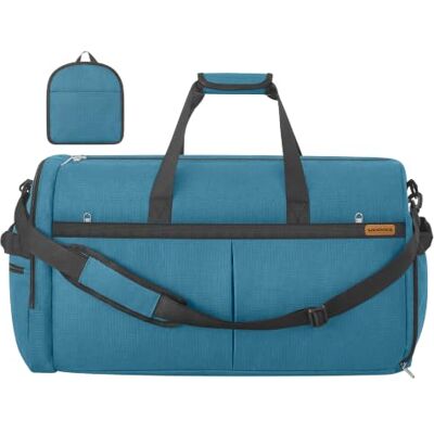 SONGMICS Reisetasche, 80L Faltbare Sporttasche mit Schuhfach Weekender aus Polyester, 65 x 33 x 36 cm, mit Nassfach, für Reise, Blau RBF080Q101 SONGMICS Reisetasche, 80L Faltbare Sporttasche mit Schuhfach Weekender aus Polyester, 65 x 33 x 36 cm, mit Nassfach, für Reise, Blau RBF080Q101
