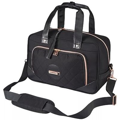 Cabin Max Vela Reisetasche, fliegenfrei auf Easyjet, Damen Reisetasche (40 x 25 x 20cm, Schwarz) Cabin Max Vela Reisetasche, fliegenfrei auf Easyjet, Damen Reisetasche (40 x 25 x 20cm, Schwarz)
