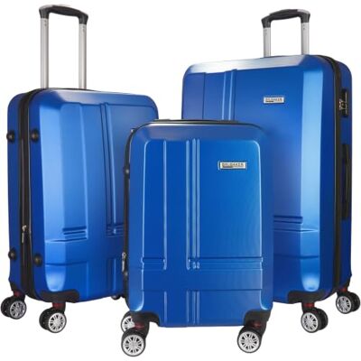 BRUBAKER 3tlg. Hartschalen Kofferset New York (M, L, XL Dunkelblau) Erweiterbare Hartschalenkoffer mit Zahlenschloss, 4 Rollen und Teleskopgriff Reisekoffer Koffer Set inkl. Handgepäck BRUBAKER 3tlg. Hartschalen Kofferset New York (M, L, XL Dunkelblau) Erweiterbare Hartschalenkoffer mit Zahlenschloss, 4 Rollen und Teleskopgriff Reisekoffer Koffer Set inkl. Handgepäck